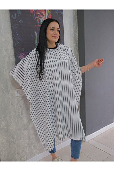 denizlicotton Elegance Penuar, Desenli Penuar, Berber Önlüğü, Saç Kesim Önlüğ...