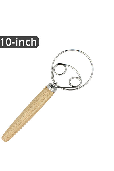 Choice 4 loop 10inch 10inch Danish Dough Whisk Stainless Steel Dutch Style Br...