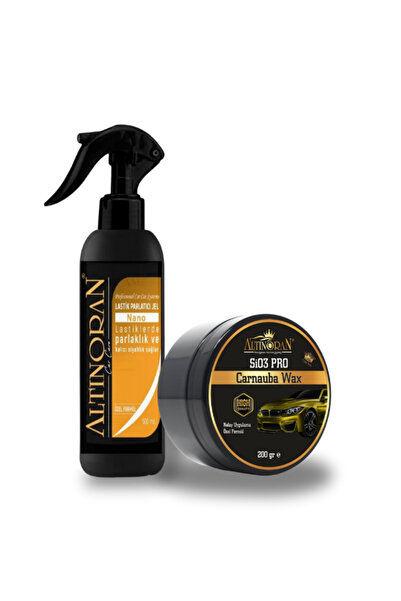 Altınoran Sio3 Pro Carnauba Wax 200gr + Altın Oran Nano Lastik Parlatıcı ve P...
