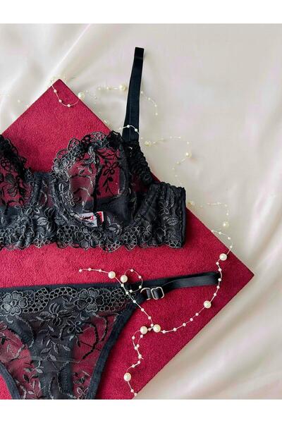 CES'Y LİNGERİE C Cup Великий розмір Бюстгальтер з вишивкою