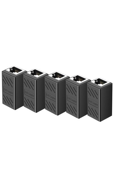 Choice Rj45 1 To 1-5pcs Rj45 Coupler Cat6 Cat5e Ethernet Cable Extender Adapter 1000mbps Lan Connector In L