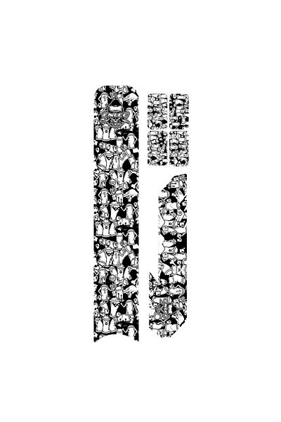 Choice Anime style ENLEE Bicycle Frame Protection Sticker MTB Removable Bike Down Tube Anti-Scratch Sticker
