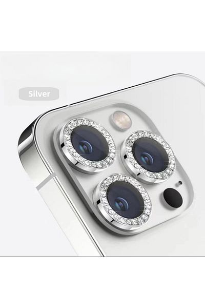 Choice 15pro 15proMax(3pcs silver Diamond Camera Protector For iPhone 15 Pro Max Lens Ring Glass Film For i