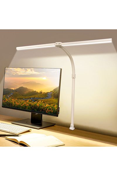 LAOPAO 21-30w White-eu Double Head Led Desk Lamp Eu/us Architect Desk Lamps Office 24w Brightest 5co