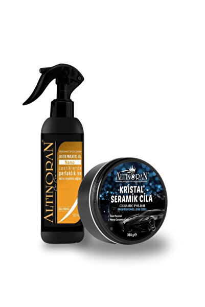 Altınoran Altın Oran Kristal Seramik Cila 350ml + Nano Lastik Parlatıcı ve Pl...