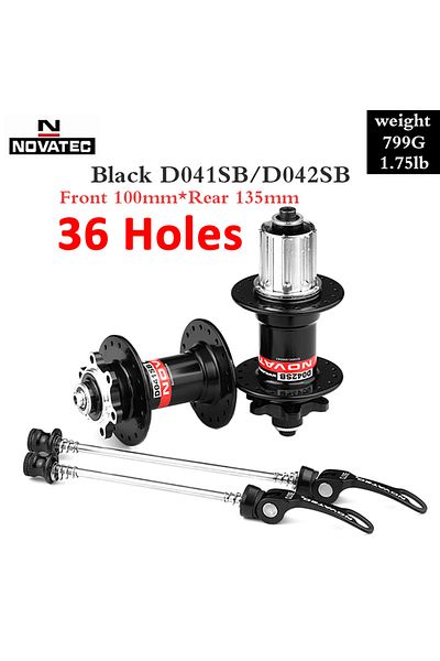Choice a pair 36H Black NOVATEC MTB Hub 32 Holes D041SB D042SB Front 100mm Rear 135mm Black HG Standard QR