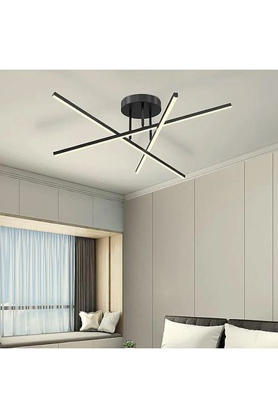 BEIOUGONGJIANG مصباح سقف جديد باللون الأبيض الدافئ بدون قابس CZ013-Black 2024 مصباح LED عصري إسكندنافي لغرفة المعيشة وغرفة الطعام