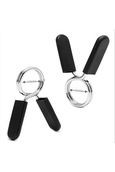 Choice 3.0cm 2 Piece 25/28/30 Mm Barbell Clamp Spring Collar Clips Gym Weight Dumbbell Lock Standard Liftin