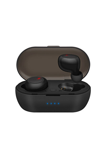 Choice سماعات رأس TWS لاسلكية سوداء تعمل باللمس تعمل على سماعات أذن رياضية مز...