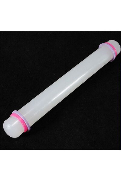 Choice 23cm as show 23cm Rolled Fondant Tools Silicone Rolling Pin Cupcake Decorating Non-stick Roller Cake
