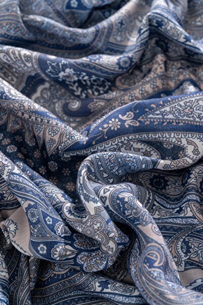 JAWEL Kadın Etnik Desen Soft Şal Paketi Adesa (Vizon-İndigo-Bordo)