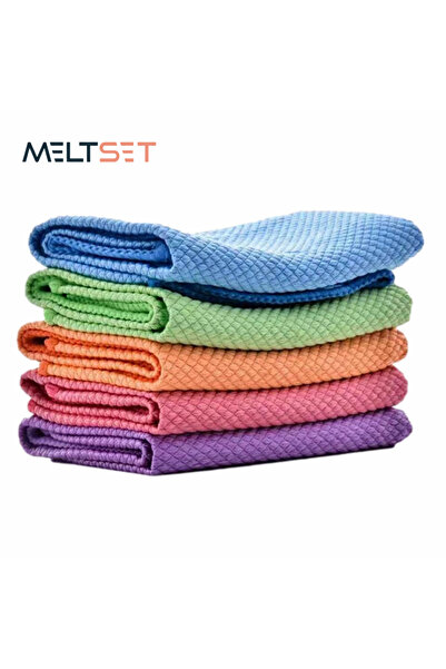 Choice 25 × 25 سم، 5 قطع، منشفة تنظيف الأطباق المصنوعة من الألياف الدقيقة، فا...