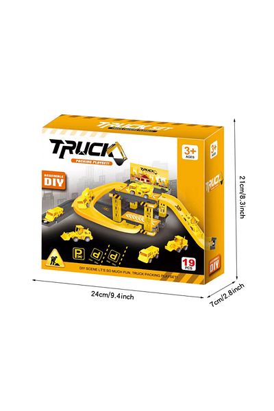 Choice Engineering Children's track parking lot toys multi-storey car parking building fire police engineer