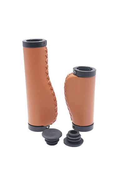 Choice Brown Mtb Grips PU Leather Bicycle Handlebar Sleeve Accessories Modified Bicycle Handlebar Sleeve wi