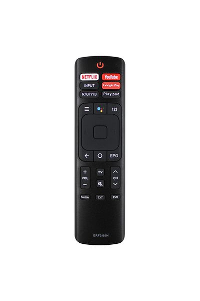 Choice جهاز التحكم عن بعد الجديد ERF3I69H البديل المناسب لتلفزيون Hisense LCD 4K UHD مع NETFLIX YouTub باللون الأسود