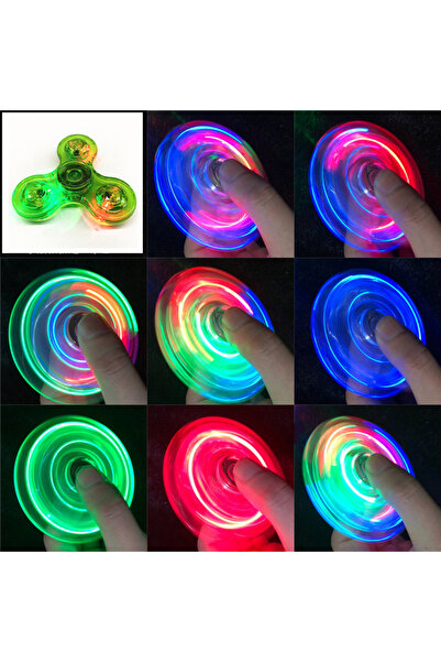 Choice لعبة فيدجيت سبينر ذات إضاءة LED خضراء مضيئة، سبينر علوية تتوهج في الظل...