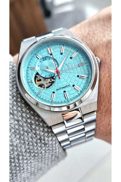 Raymond Rym-250424 Raymond Automatic Men's Wrist Watch- 2 Years Warranty - Stainless Steel
