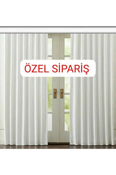 İstanbul Perde Ecru and Off-White Color Sunshadespecial Order