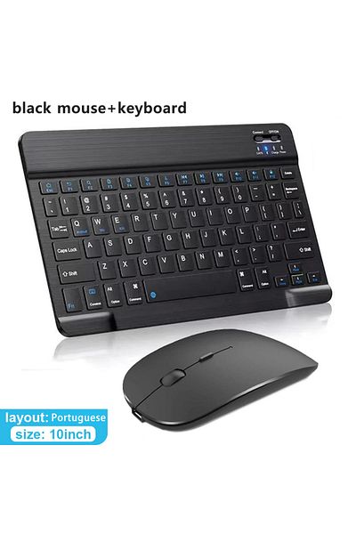 Choice combination Portugal Bluetooth Wireless Keyboard Mouse For IOS Android Windows Tablet For iPad Air M