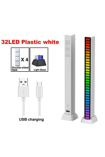 Choice 32led White Usb Smart Rgb Symphony Sound Control Led Light Music Rhythm Ambient Pickup Lamp App Cont