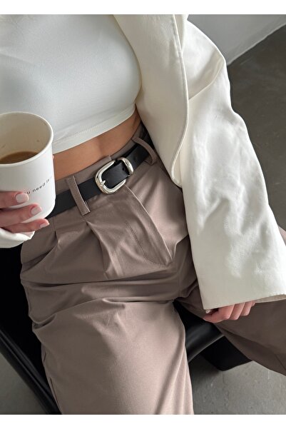 KİLİGİSTANBUL Gümüş Tokalı Nora Basic Kemer 100 Cm