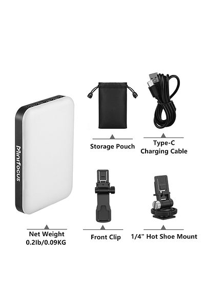 Choice Video Light Minifocus Selfie Light, 60 LED 2200mAh Rechargeable Cell Phone Fill Light 7 Modes, 10-Le