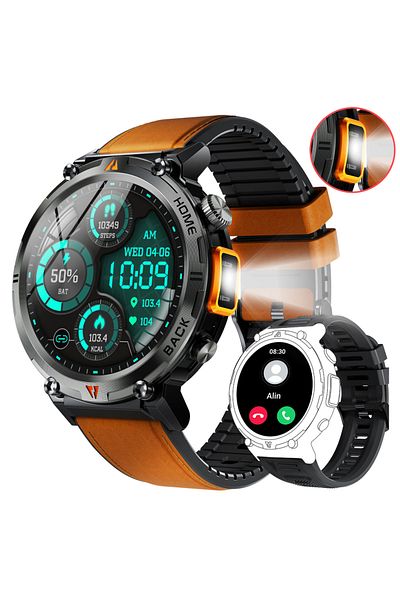 EIGIIS orange-3 EIGIIS KE3 Smart Watch 3ATM Waterproof Original Design For Men Bluetooth Call Health Monito