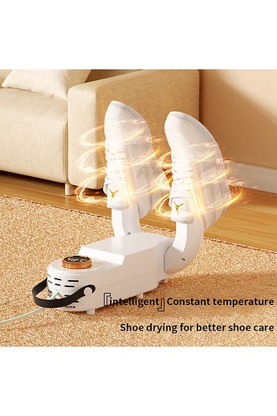 Choice مجفف أحذية كهربائي EU TY220-white-220V لتدفئة الأحذية ومجفف أحذية يعمل بالأشعة فوق البنفسجية لإزالة الروائح الكريهة وتجفيف سريع