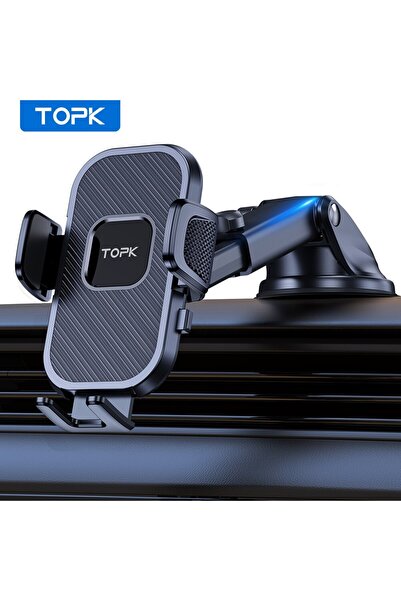 Choice حامل هاتف السيارة TOPK، يُثبّت على لوحة القيادة، مزود بحامل جاذبي لأجه...