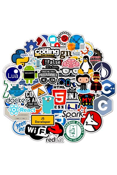 Choice 50pcs Programming 50pcs Programming Stickers Geek Python Java Internet php Docker Html Bitcoin Vinyl