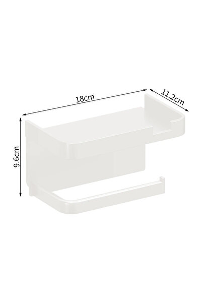 Choice حامل ورق تواليت مزدوج الطبقة باللون الأبيض، رف تخزين بلاستيكي لوضع منا...