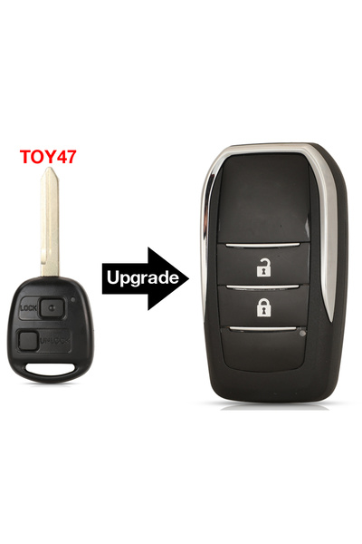 Choice حافظة مفاتيح سيارة ريموت معدلة من jingyuqin مكونة من زرين لسيارة تويوت...