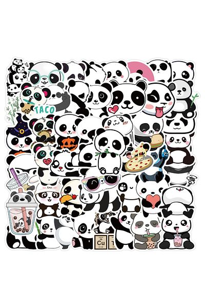 Choice 50pcs 50pcs Cartoon Panda Sticker Pack Cute Laptop Skin Waterproof Phone Case Kawaii Packaging Lapto