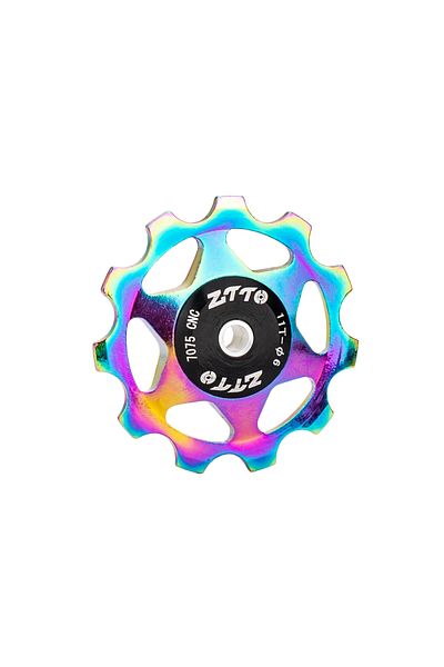 ZTTO 11T Colorful 1pc ZTTO MTB Bicycle Rear Derailleur Jockey Wheel 11T 13T Steel Bearing Pulley AL7075 C