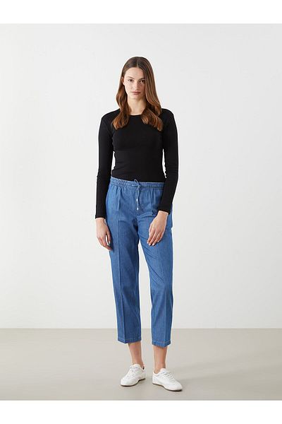 LC Waikiki Pantaloni de damă, cu talie elastică, crocodil