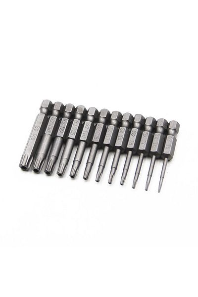 Choice Length 50mm 12pcs 12pcs Hex Bits Driver Tamper Proof Security Drill Magnetic Bit Set Torx Screwdrive