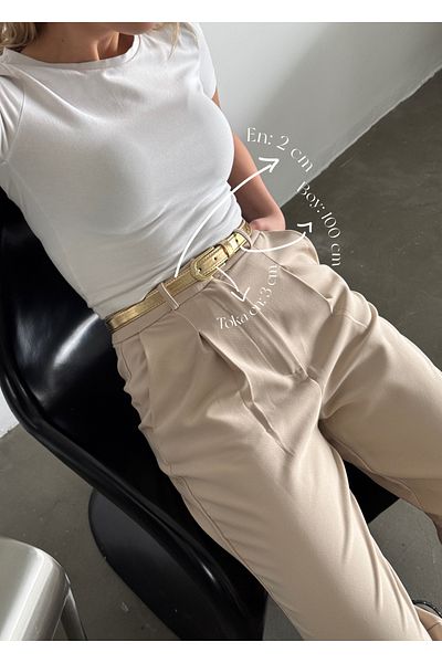 KİLİGİSTANBUL Centura de culoare aurie strălucitoare