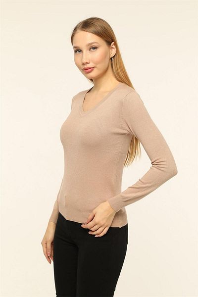 HomeStore ElbiseBasic T-Shirt-Kleid mit V-Ausschnitt