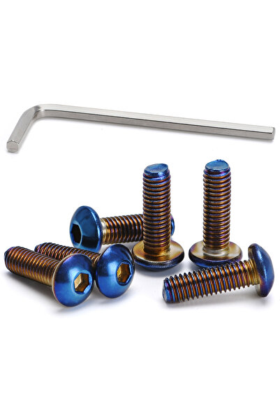 Choice1 LS06CR-R LZONE - 6 قطع/مجموعة مسامير عجلة القيادة المصنوعة من التيتان...