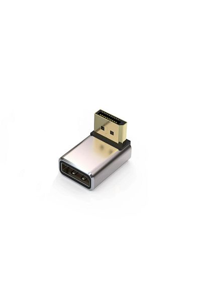 Choice محول انحناء عمودي مطلي بالذهب من 90 DP M-F DP1.4 8K60Hz لبطاقة رسومات الكمبيوتر DP Interf