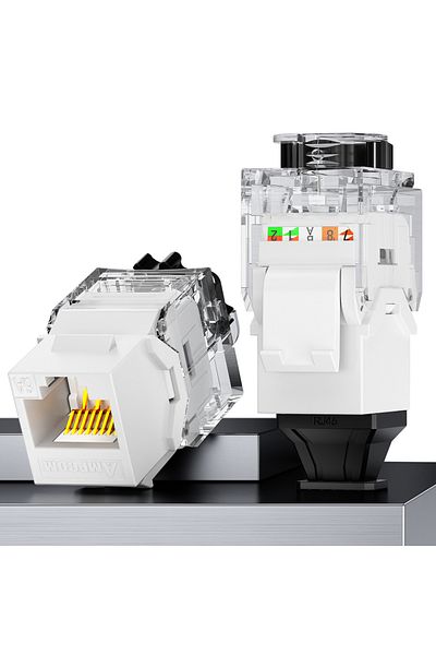 Choice 1pcs CAT6A UTP WT AMPCOM CAT7A CAT7 CAT6A CAT6 RJ45 Keystone Jack, Ratchet Lock STP Toolless Modular