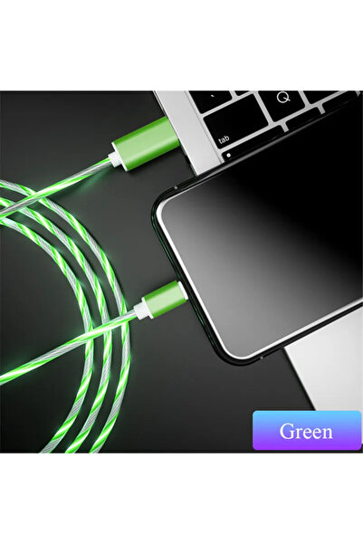 Choice Type C-1m green 2.4A Glowing Type C Cable For iPhone 14 13 Pro Max LED...