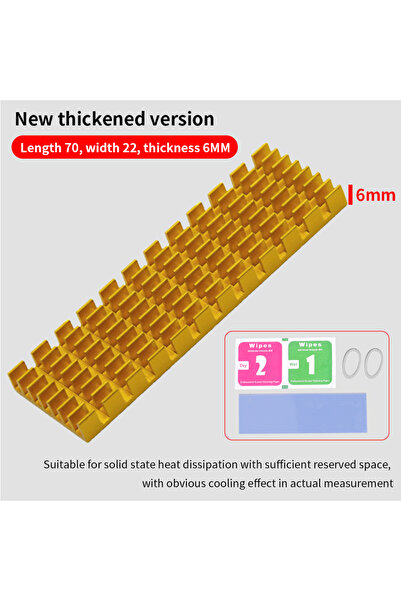 Choice3 TSR351-Golden-6mm TISHRIC Radiator Aluminum Alloy M.2 Solid Universal...