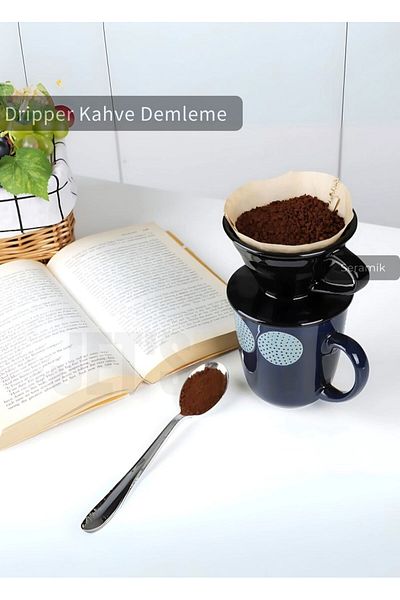Jet's Home V60 02 Ceramic Dripper Coffee Brewing Equipment Apparatus Black