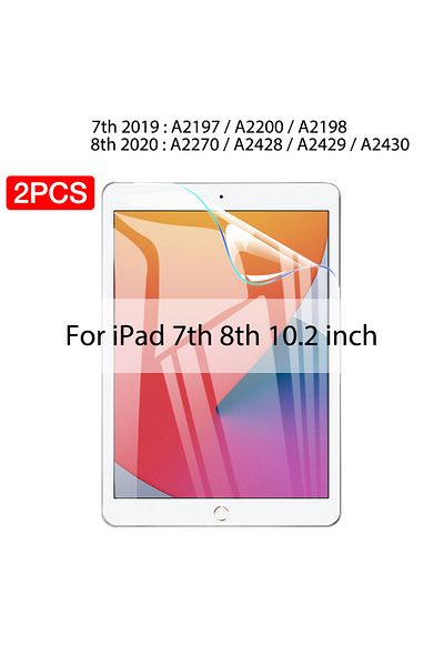 Choice 7th 8th 10.2 inch 2PCS Hydrogel Film For Ipad Pro 11 12.9 Air 4 5 13 2024 Screen Protector For Ipad