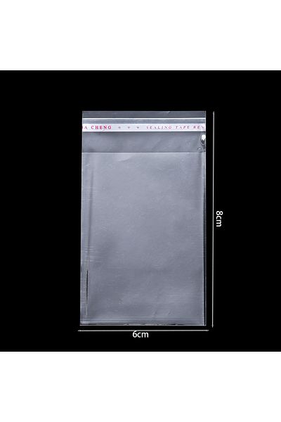 St.kunkka 100pcs 6x8cm 100pcs/lot Transparent Self Adhesive Seal Bags OPP Plastic Cellophane Bags Gifts Bag &