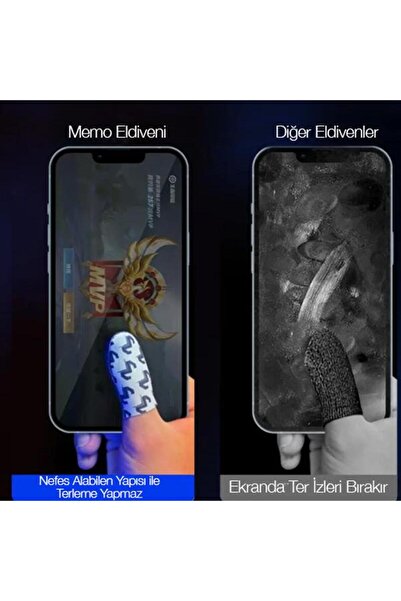 Polhammobile Polham 2Pcs Sweat and Waterproof Gamer Finger Gloves, 3mm Silver Non-Abrasive Fabric Finger Gloves