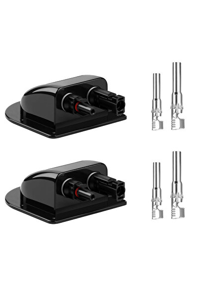 Choice 2pcs Photovoltaic RV Junction Box Double Hole Wire Cable Connector Sol...