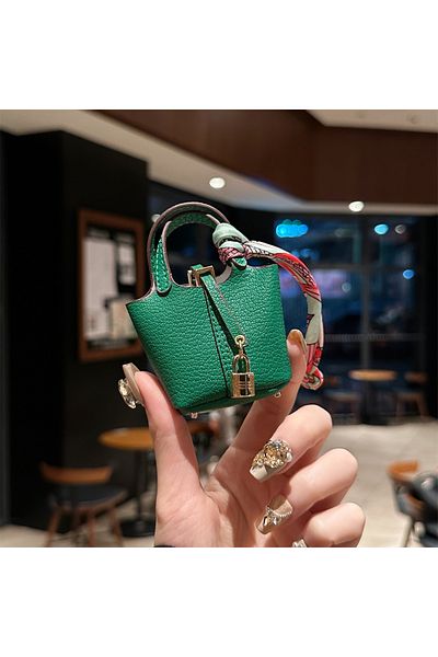 Choice Olive New Mini House Small Bag Handheld Portable Hand Rope Bluetooth Earphone Bag Zero Wallet Multi