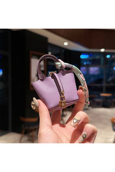 Choice PURPLE New Mini House Small Bag Handheld Portable Hand Rope Bluetooth Earphone Bag Zero Wallet Multi